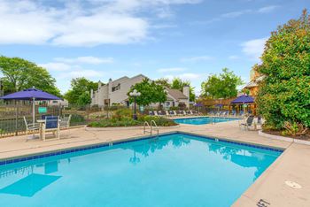 Two swimming pools with sundeck
